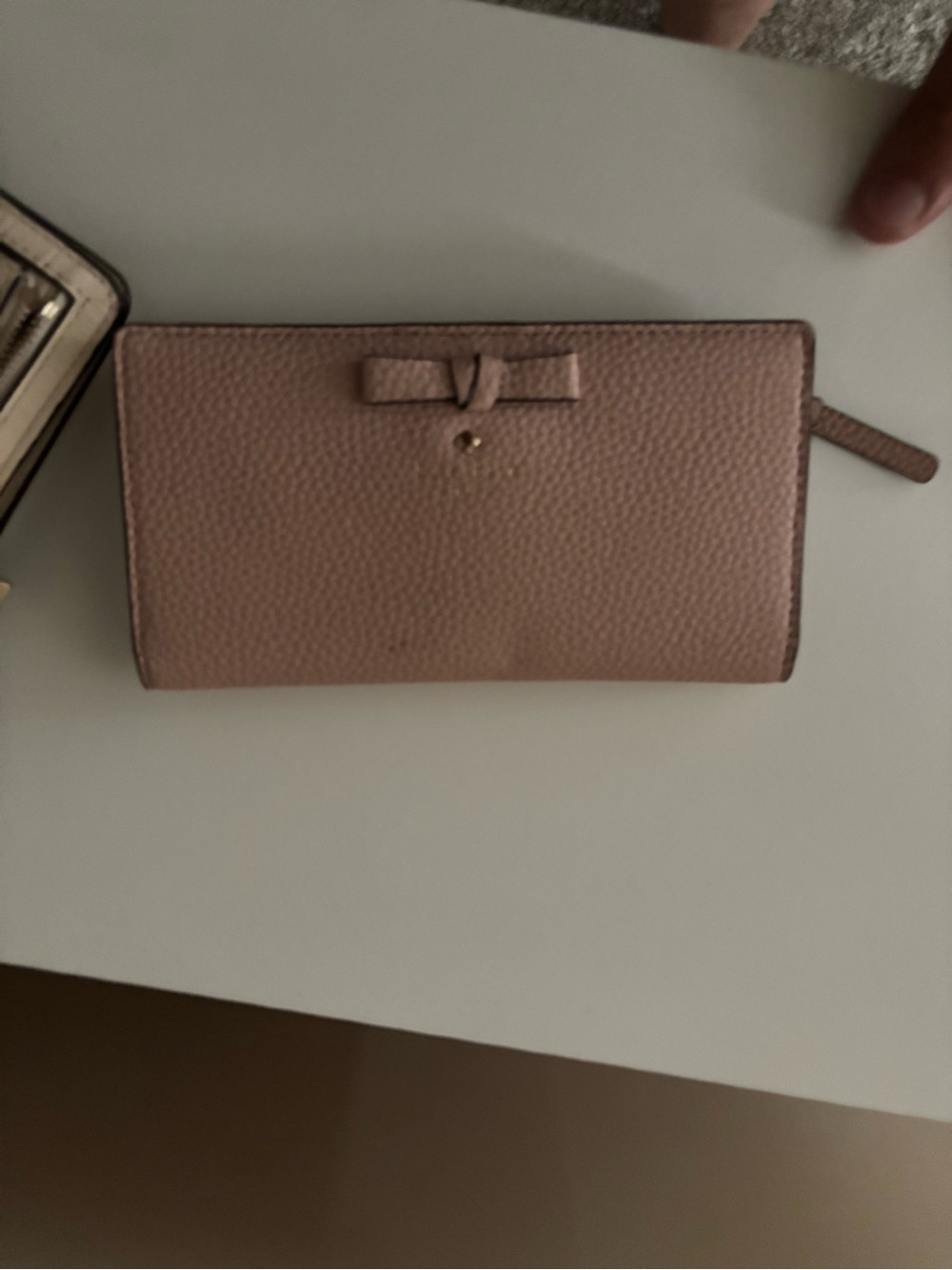 Women's Pink Bow Zip Wallet - Stylish Everyday Organizer